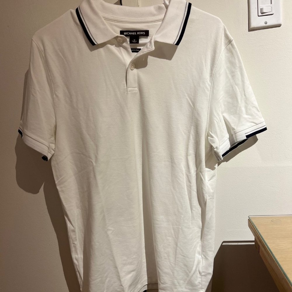 Michael Kors White Polo Shirt in Medium